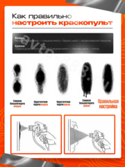 Краскораспылитель F-75 с нижним бачком 750мл фото 4