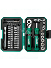 Набор бит и головок с трещоткой 40 предметов в кейсе фото 1