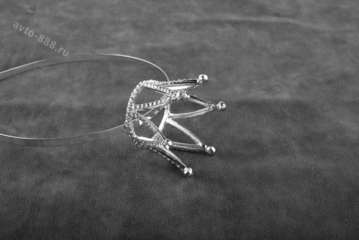 Ободок корона для волос детский серебро 362 фото 3