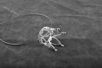 Ободок корона для волос детский серебро 361 фото 2