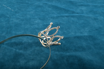 Ободок корона для волос детский золото 363 фото 3