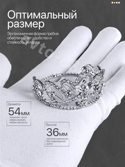 Ободок корона для волос детский серебро 2274 фото 2