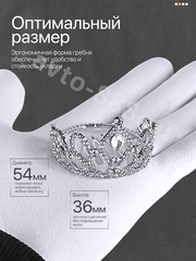 Ободок корона для волос детский серебро 2271 фото 3