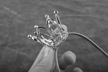 Ободок корона для волос детский серебро 361 фото 3