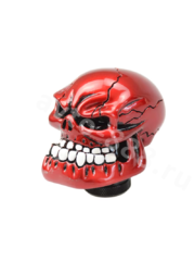 Ручка КПП череп, красный фото 1