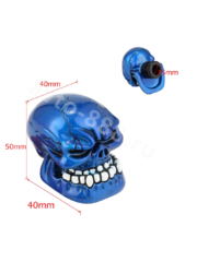 Ручка КПП череп, синий фото 7