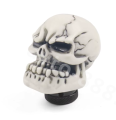 Ручка КПП череп, белый фото 1