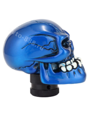 Ручка КПП череп, синий фото 2