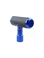 Ручка КПП алюминиевый+кожа синий фото 3