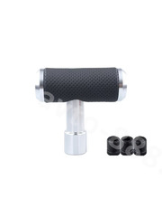 P-106 Ручка КПП алюминиевый+кожа хром фото 1