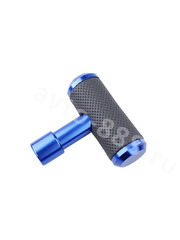 Ручка КПП алюминиевый+кожа синий фото 4