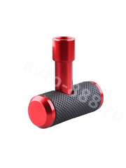 Ручка КПП алюминиевый+кожа красный фото 4