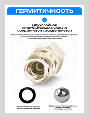 Быстросъемный соединитель для шланга ёлочка 8мм рапид евро фото 7