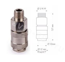 Быстросъем для компрессора RAPID F "МАМА" Внешн.резьба 1/4 фото 1