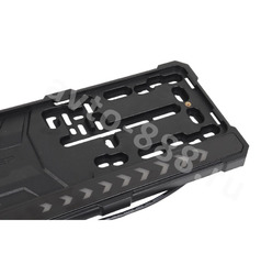 Рамка номера с диодной подсветкой стопом и поворотником AK-8419 фото 7