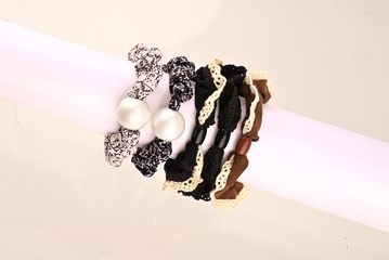 Резинки для волос набор, коричневые оттенки 5件套 фото 1