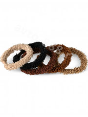 Резинки для волос набор, коричневые оттенки (67шт) фото 3