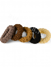 Резинки для волос набор, коричневые оттенки (67шт) фото 5