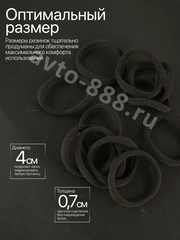 Резинки для волос 50шт чёрный фото 4