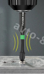 Набор бит для шуруповерта торсионные S2 PH2+100mm (10шт) TUOSEN фото 2