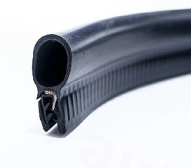 Уплотнитель на двери E (полая) чёрная, 4.3м фото 1