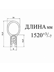 Уплотнитель двери универсальный, D-образный с металлическим каркасом 4.3 метра / Резиновый уплотнитель кузова самозажимной с металлическим кордом фото 2