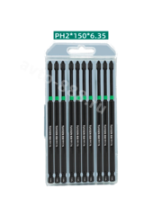 Набор бит для шуруповерта торсионные S2 PH2+150mm (10шт) TUOSEN фото 1