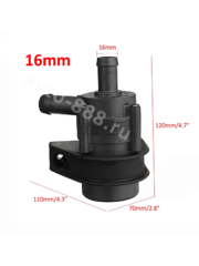 Бесщеточная водяная помпа Лунфэй, 24V (патрубок 16) фото 3