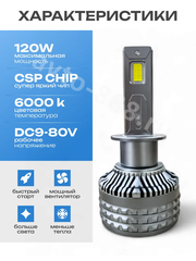 Автомобильная лампа LED E5-H1 (2шт) 12v/24v фото 2