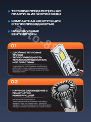 Автомобильная лампа LED E5-H3 (2шт) 12v/24v фото 6