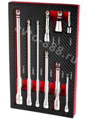 Удлинитель головок комплект 1/4" 3/8" 1/2" (9 предметов) фото 1