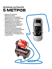 Шланг для компрессора быстросъемный 5м 10х16мм*3мм PU фото 7