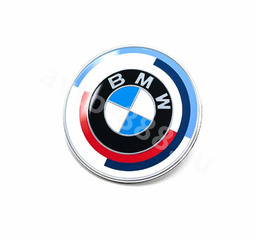 Эмблема BMW (Ø82мм) (бело-голубой) NEW фото 2