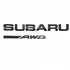 SAL-004 Надпись SUBARU  ///AWD 215*23mm  чёрный фото 1
