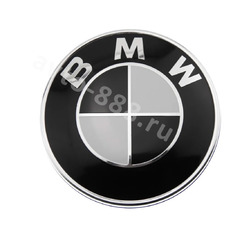 Эмблема BMW (Ø82мм) (бело-чёрный) фото 1