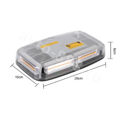 BSD-DP-001 Маяк проблесковый оранжевый светодиодный на магните 24 COB светодиода 12-24V фото 5