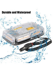 BSD-DP-001 Маяк проблесковый оранжевый светодиодный на магните 24 COB светодиода 12-24V фото 7