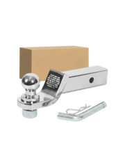 Кронштейн фаркопа усиленный (вставка) под квадрат 50х50, с шаром и пальцем хромированный фото 1