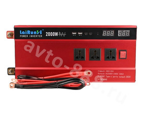 Инвертор автомобильный 12V-220V 2000W LaiRunH фото 1