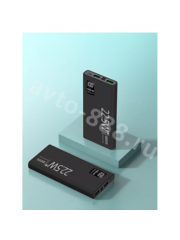 Повербанк 10000 с быстрой зарядкой для телефона портативный DC7 чёрный, шт фото 1