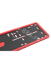 Рамка номера силиконовая SAK (пара) 8307 красный фото 2