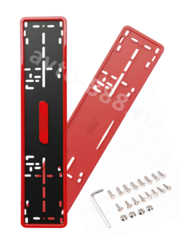 Рамка номера силиконовая SAK (пара) 8307 красный фото 1