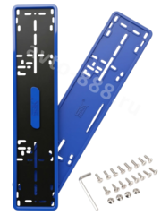 Рамка номера силиконовая SAK (пара) синяя 8308 фото 1