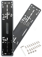 Рамка номера силиконовая SAK (пара) серая 8306 фото 1