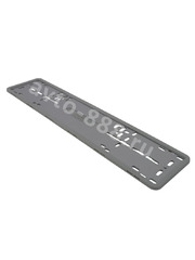 Рамка номера силиконовая SAK (пара) 8306 серый фото 4