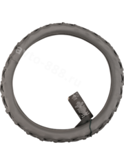 Оплётка на руль кожа QA04(М) серый, р-р 37-38 см фото 2