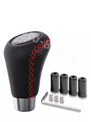 Ручка КПП чёрная+шов красный YG-2342 фото 6