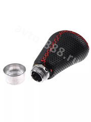 Ручка КПП чёрная+шов красный YG-2342 фото 4