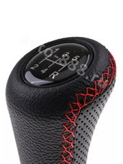 Ручка КПП чёрная+шов красный YG-2342 фото 5